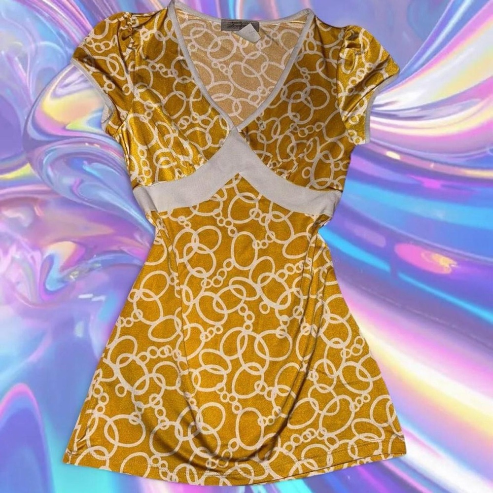 vtg y2k fitted babydoll top - tendency, sz sm, can fit md. no flaws! mcbling